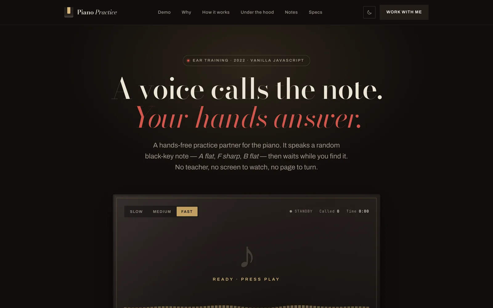 Screenshot of Piano Practice