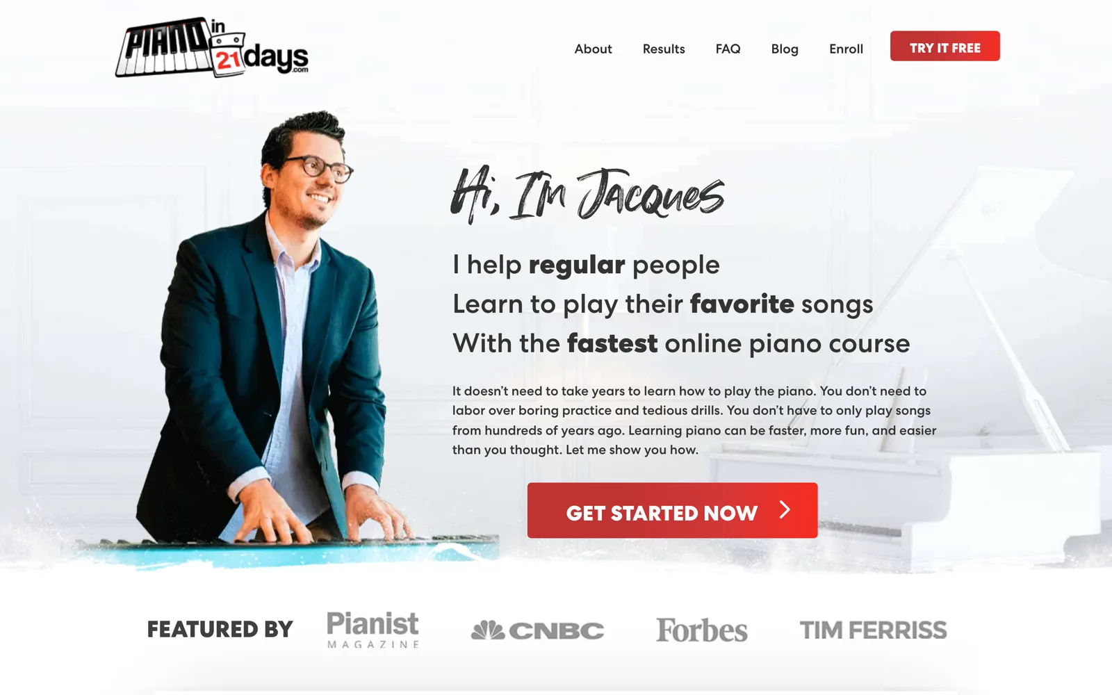 Screenshot of PianoIn21Days practice plugin