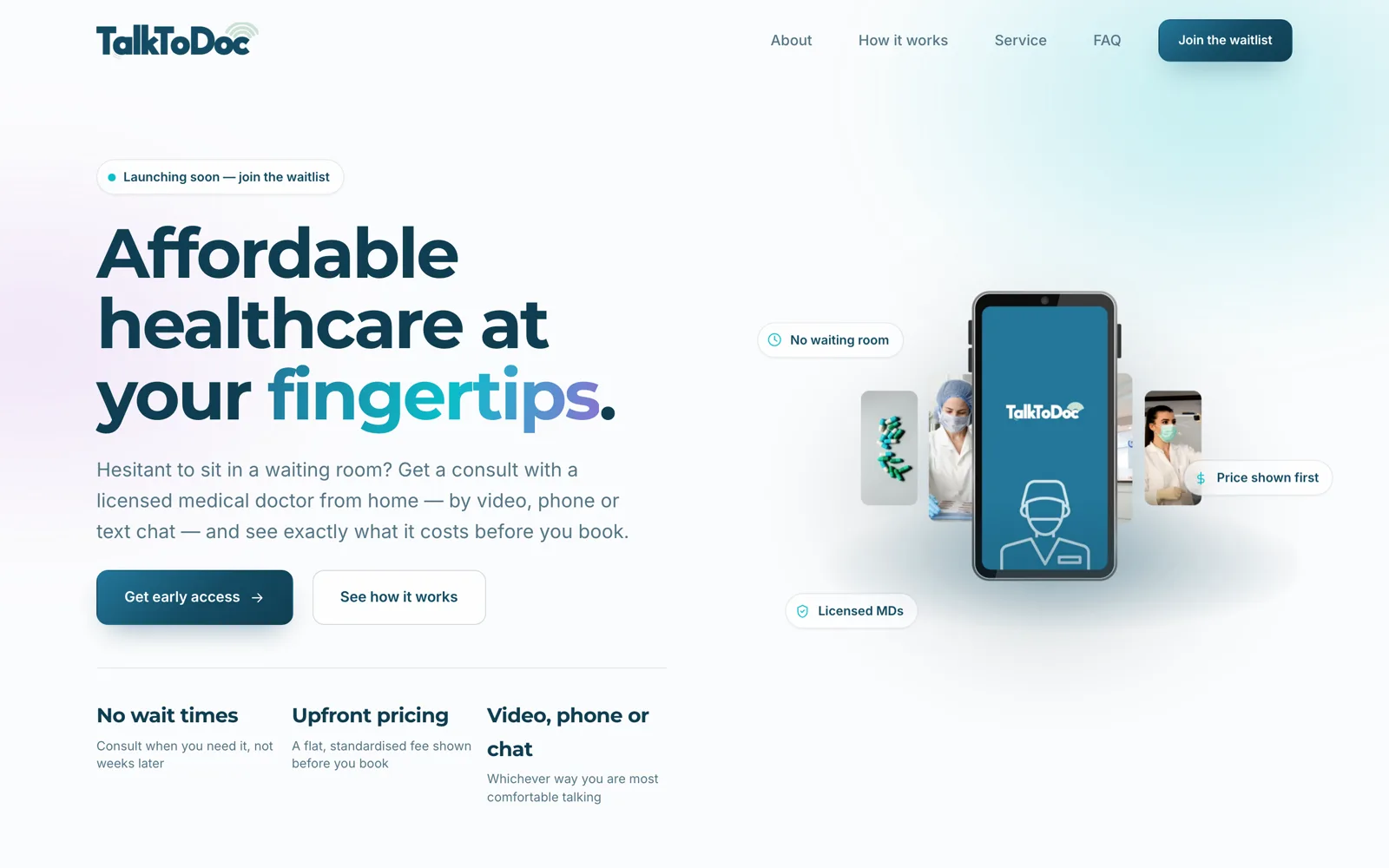 Screenshot of TalkToDoc