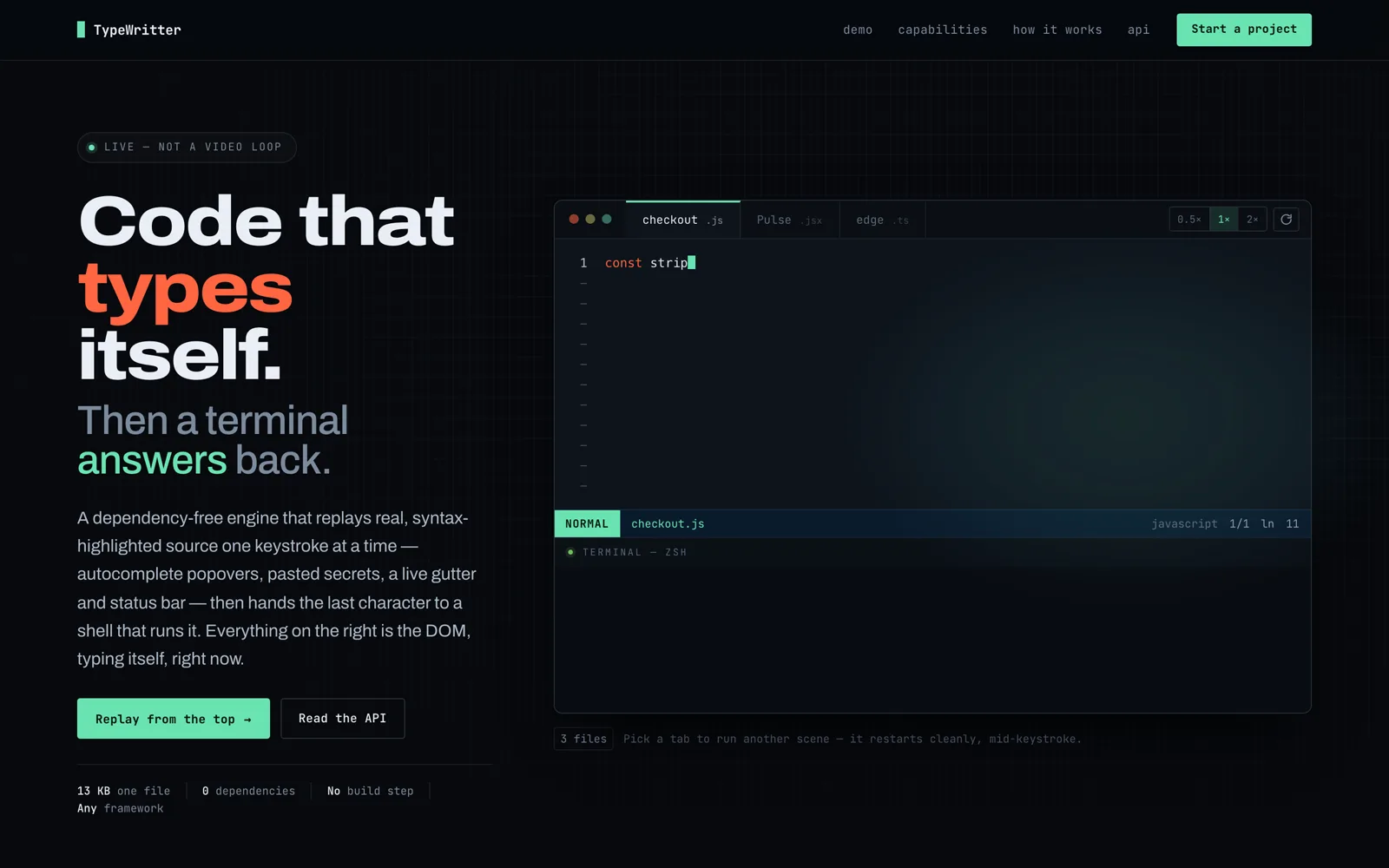 Screenshot of TypeWritter